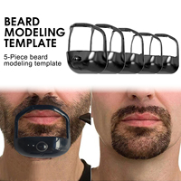 5pcs Beard Shaving Guide Template Trimming Beard Shaping Styling Shaper Precise hair trimmer comb Shaving tools