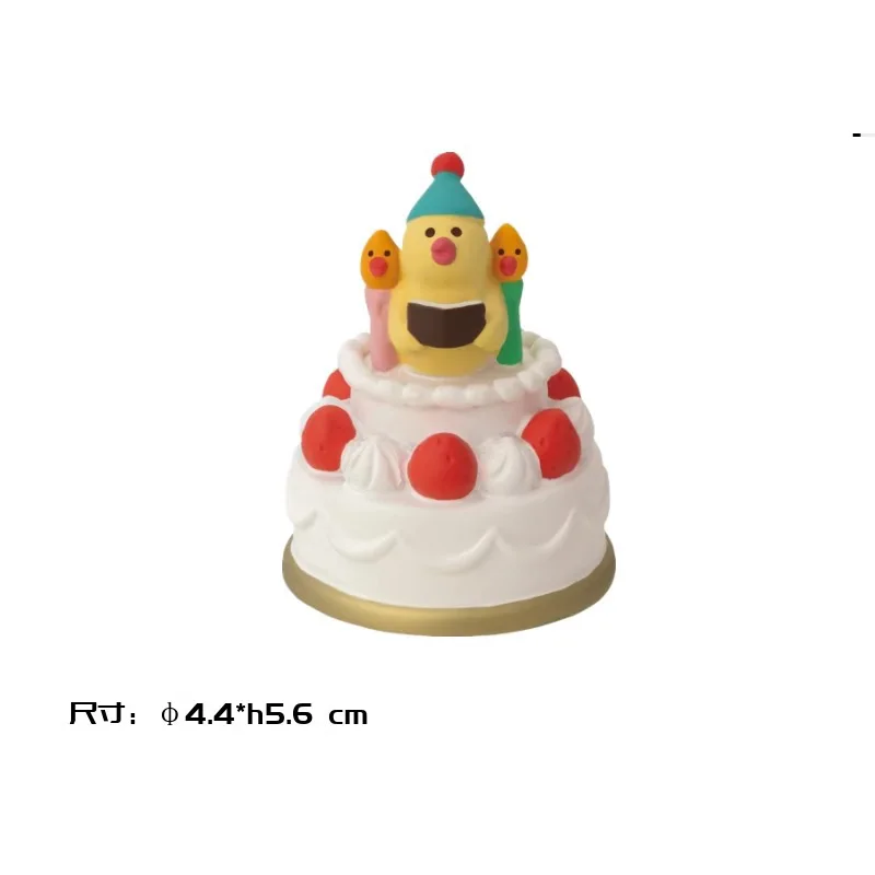 Japanese Cat Pig Frog Action Figures Valentine Miniature Ornament Accessories Strawberry Cake Resin Decoration Creative Gifts