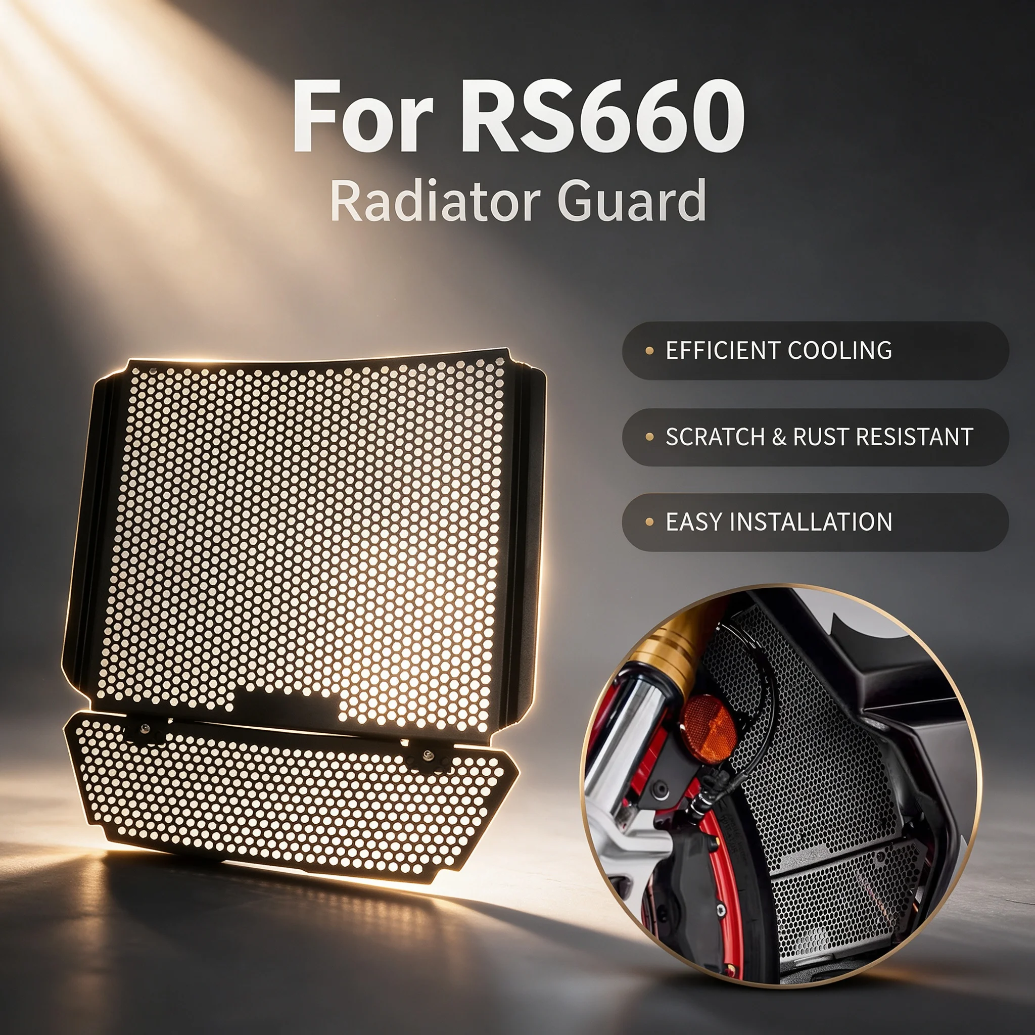 Radiator Guard For RS660 RS 660 2021-2026 2025 2024 Motocycle Grille Cover Protector Water Tank Protection Parts