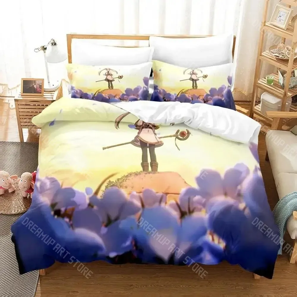 3D Print Frieren Anime Beyond Journey's End Anime Bedding Set Boys Girls Duvet Cover Twin Queen King Full Single Double Sizes