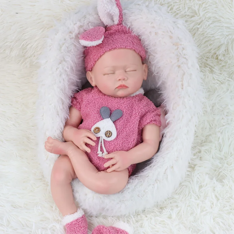 45cm Twins Baby Doll Silicone Reborn Baby Girl Boy Bebe Reborn Whole Body Silicone Soft Flexible Newborn Doll Lifelike Baby Doll