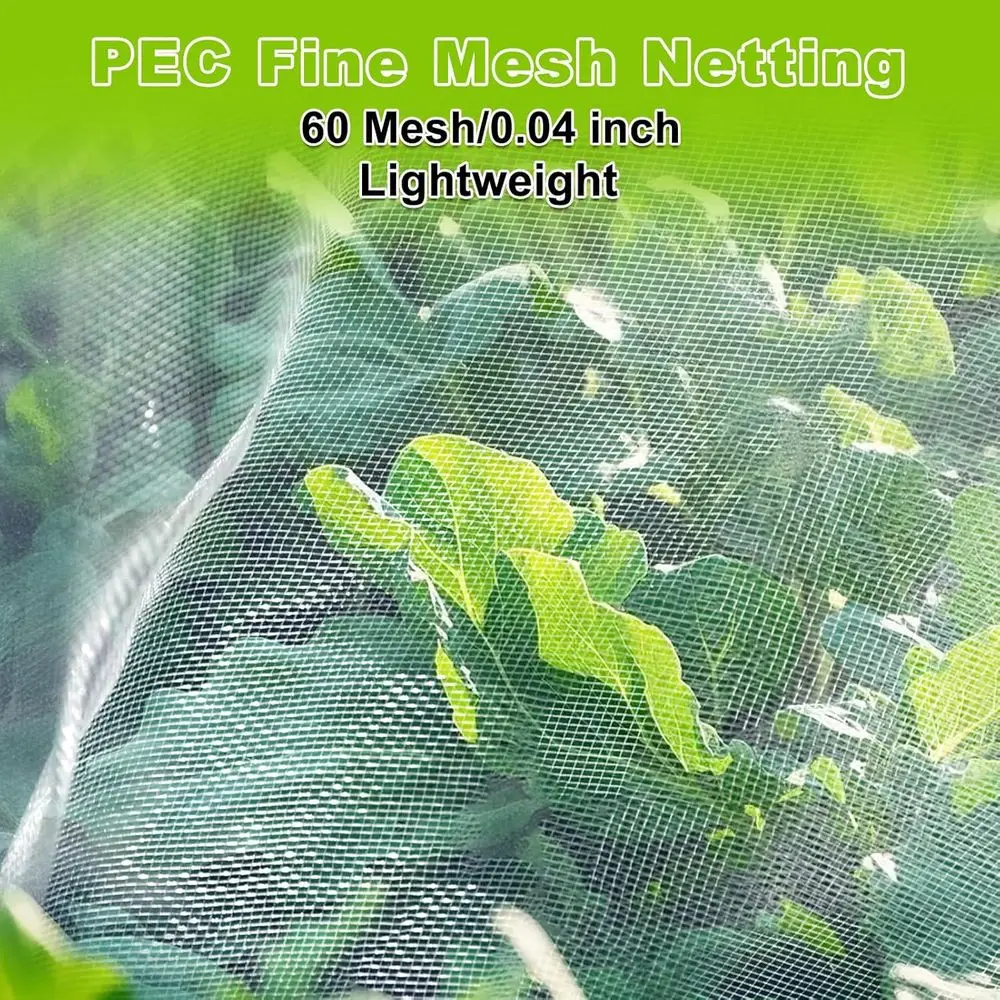 2-Pack 10x33ft Heavy-Duty Garden Netting for Plant Protection Against Birds, Animals, and Deer