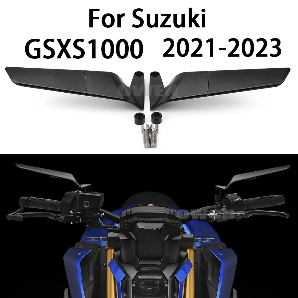 

For Suzuki GSXS1000 Accessories Motorcycle Stealth Mirrors Wind Wing GSXS 1000 Rear View Mirror Sports Wing Mirrors 2021-2023