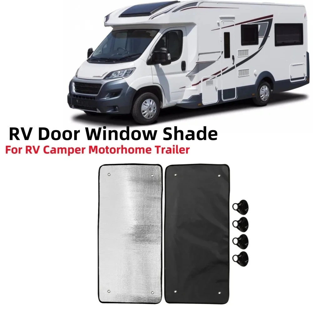 Caravan Motorhome Camper Door Window Sunshade Cover UV Protection Heat Insulation Sun Shield Reflective Sun Visor