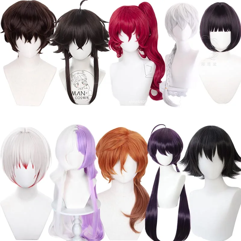 Sigma Nakahara Chuuya Dazai Edogawa Rampo Teruko Okura Tetchou Suehiro Cosplay Wig Heat Resistant Synthetic Wig + Wig Cap