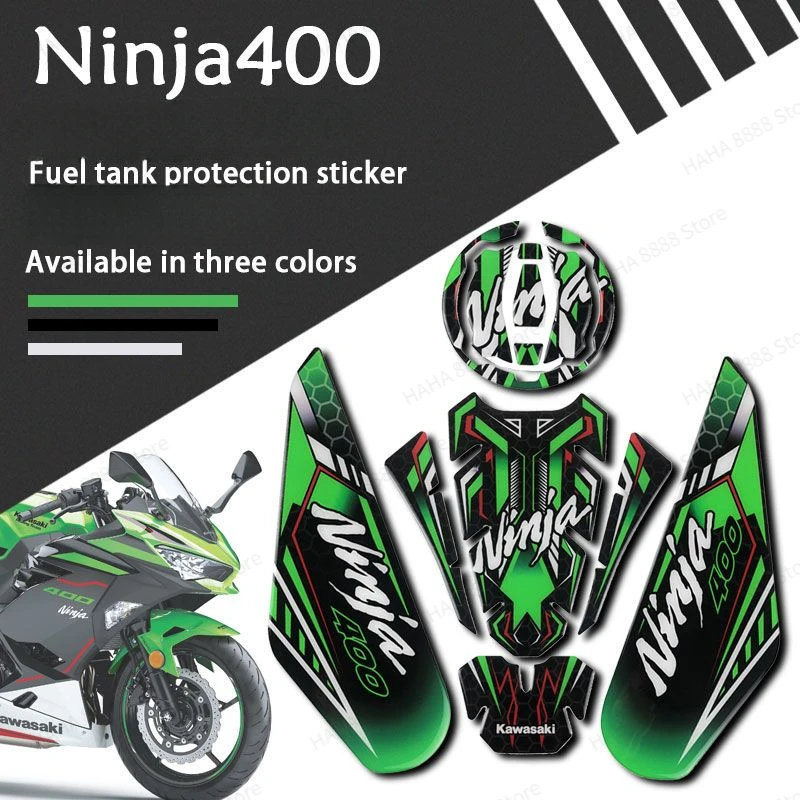 For Ninja400 Ninja250/300 Modified Motorcycle Stickers Fuel Tank Sticker Non-slip Stickers Fish Bone Stickers Tankpad Protector