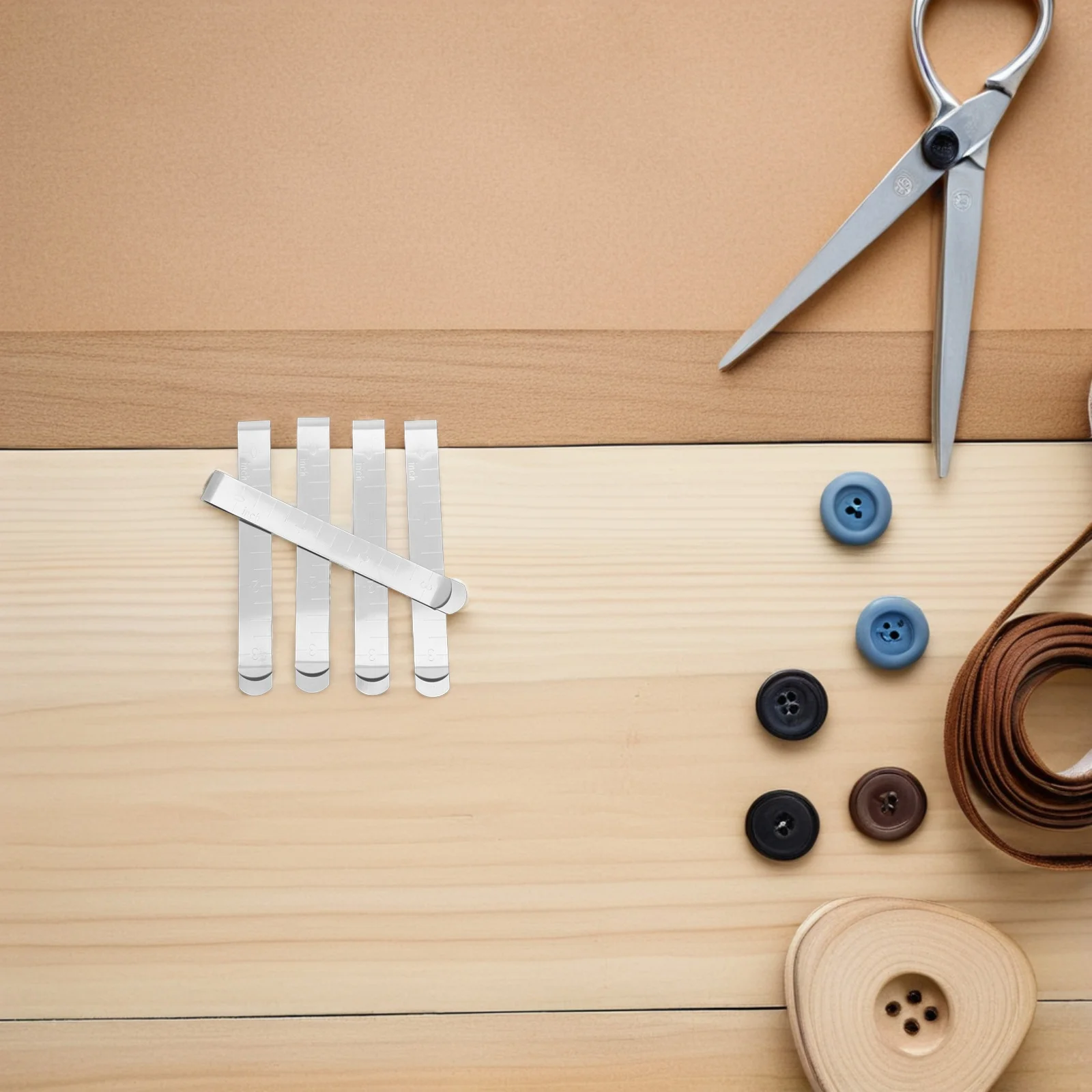 18Pcs Stainless Steel Hemming Clips 3 Inches Scale Ruler Multipurpose Sewing Fabric Clips Quilting Supplies Dressmaking Pant Hem