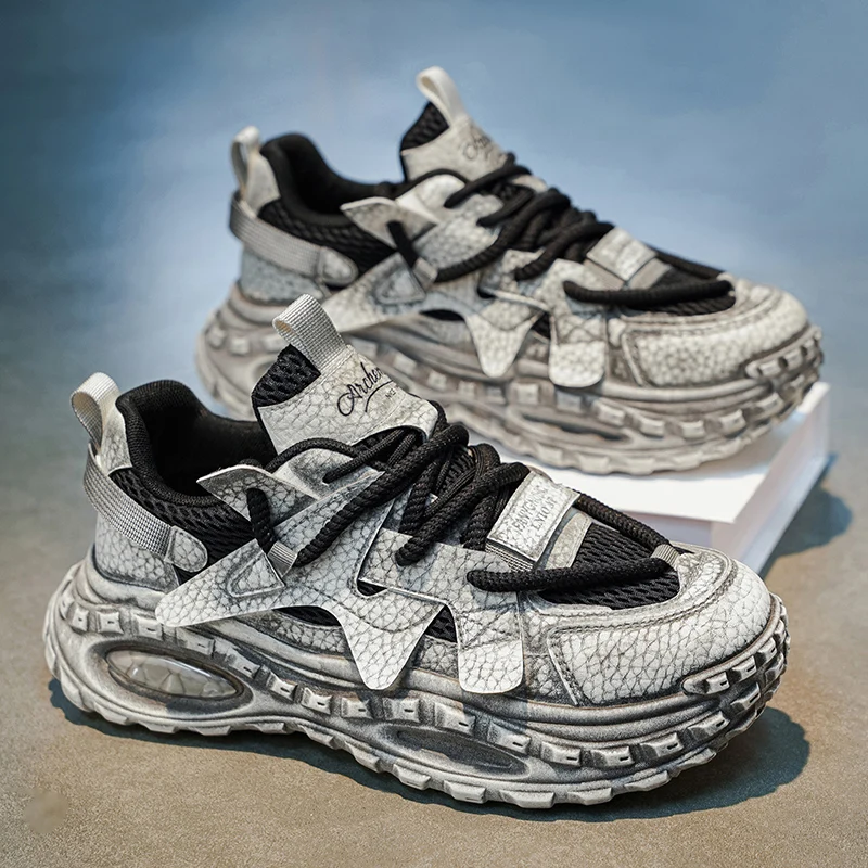 Thick Sole Four Seasons Sports Shoes Man 2026 Trend Spring Hot Sale Men\'s Casual Fashion Comfortable Outdoor Running Sneakers 44