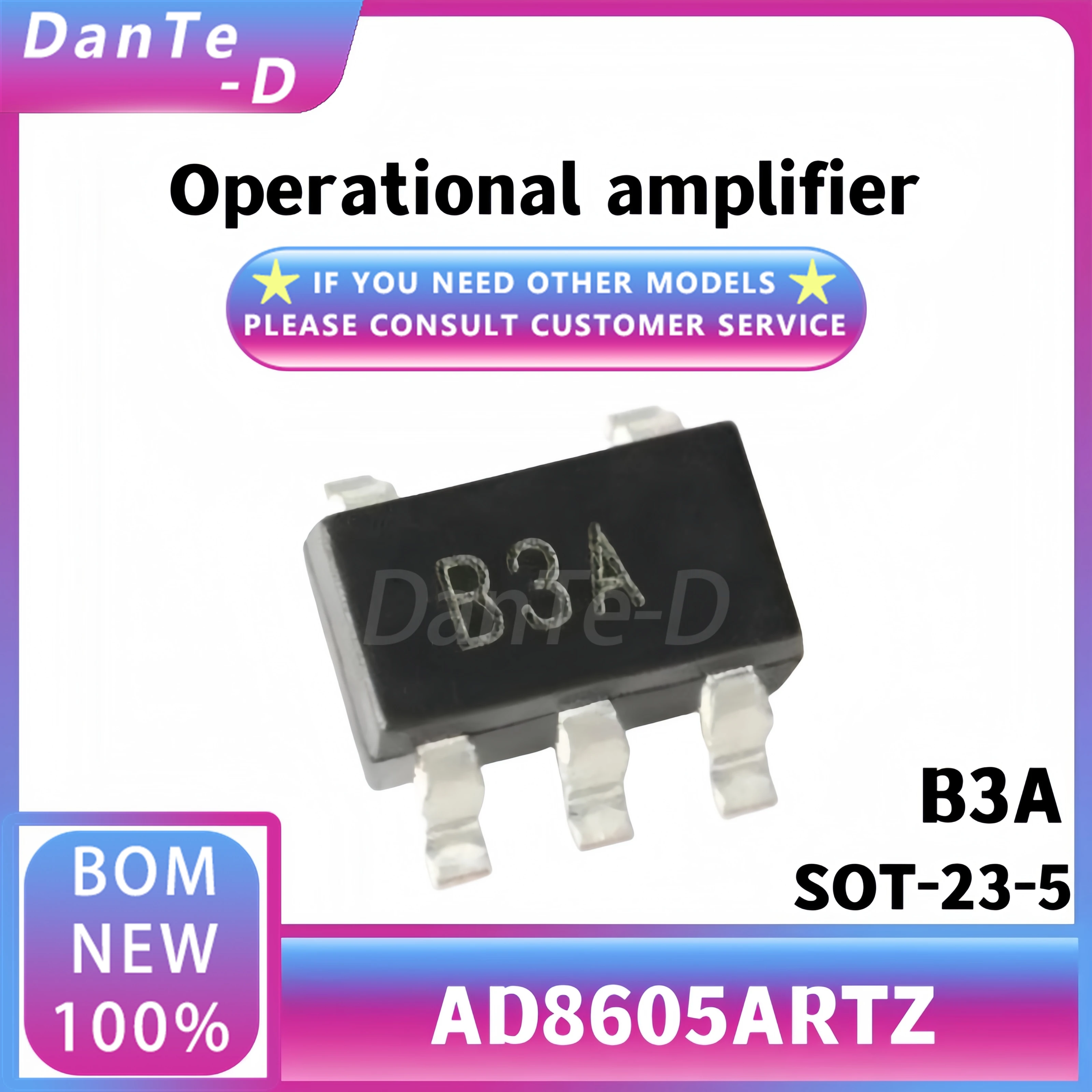 AD8605ARTZ Original AD8605AR SOT-23-5 CMOS rail-to-rail operational amplifier chip