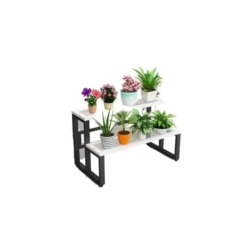 Commercial Black Flower Stand Metal Indoor Window Large Flower Stand Luxry Shelf Holder Mensole Per Piante Balcony Furniture