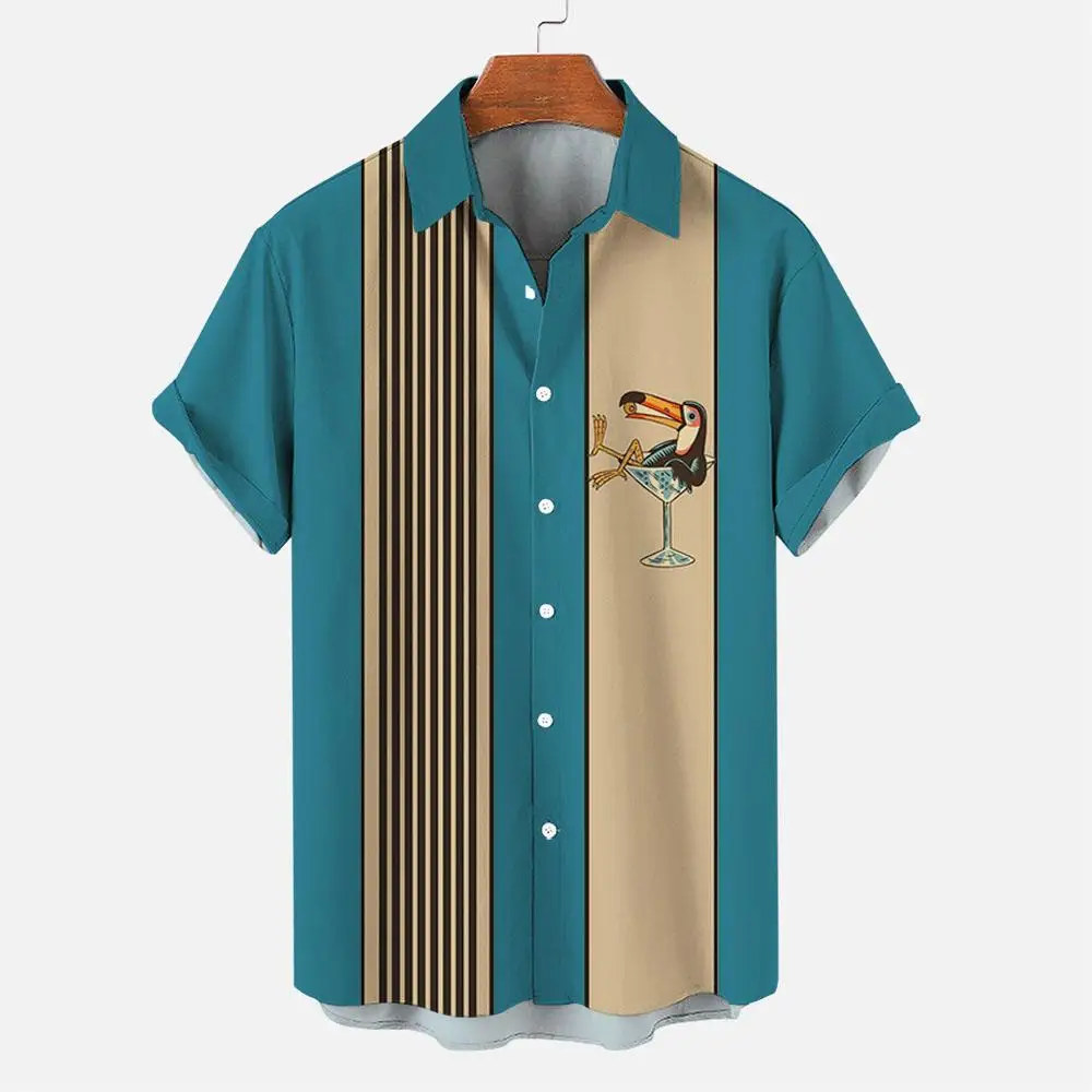 

Summer Men's Lapel Shirt Vintage Casual Short Sleeve Tops Daily Classic Shirt Large OverSize Loose Men's Clothing Short Sleeve