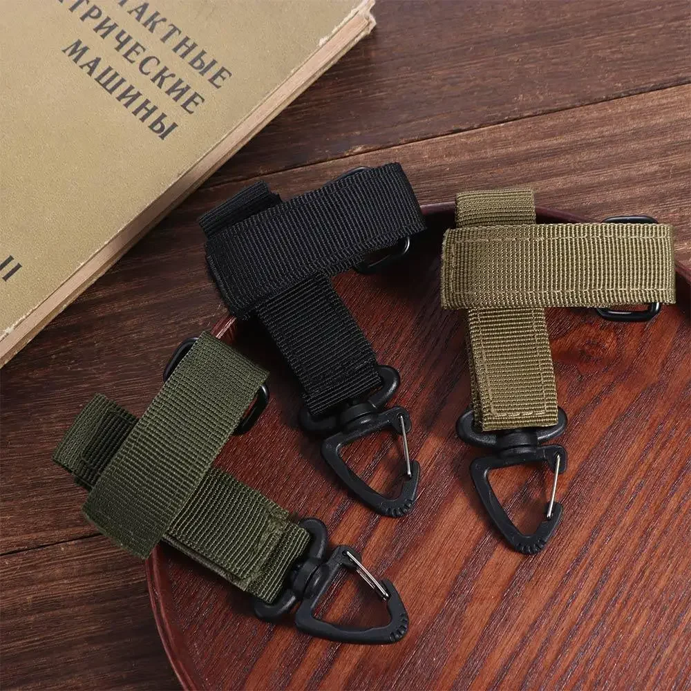 

5 шт., быстроразъемный крючок для перчаток, вращающаяся подвесная головка, регулируемый карабин для кемпинга Molle, прочный безопасный лямка, крючок для перчаток