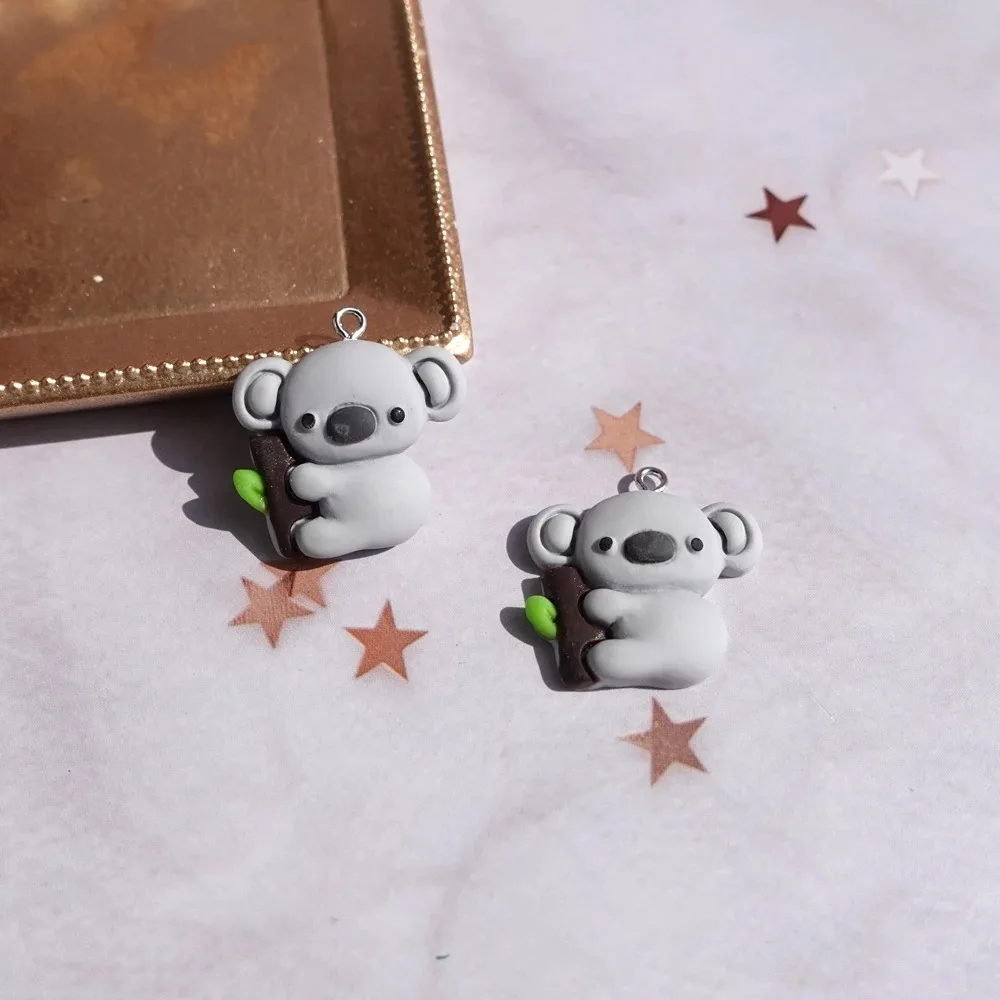 10 Pack Bulk Wholesale Lovely Koala Flatback Charms Decor Pendants DIY Accessories for Bracelets Earrings Jewelry Findings view 6