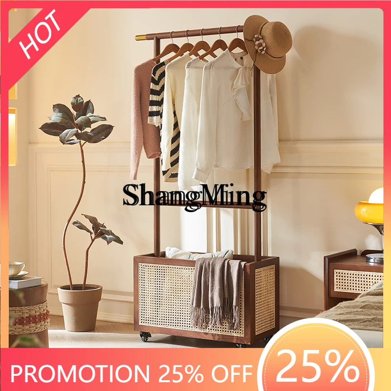 

FG good-looking removable storage with cabinets integrated solid wood homestay hanging clothes drying clothes rack