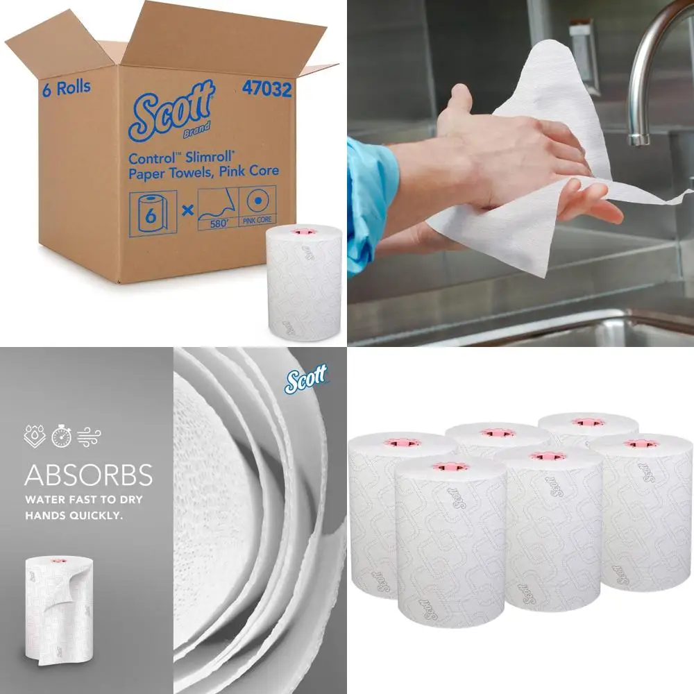 

Single-Ply Paper Towels, Certified, 580 Sheets Per Roll, 6 Rolls Pack