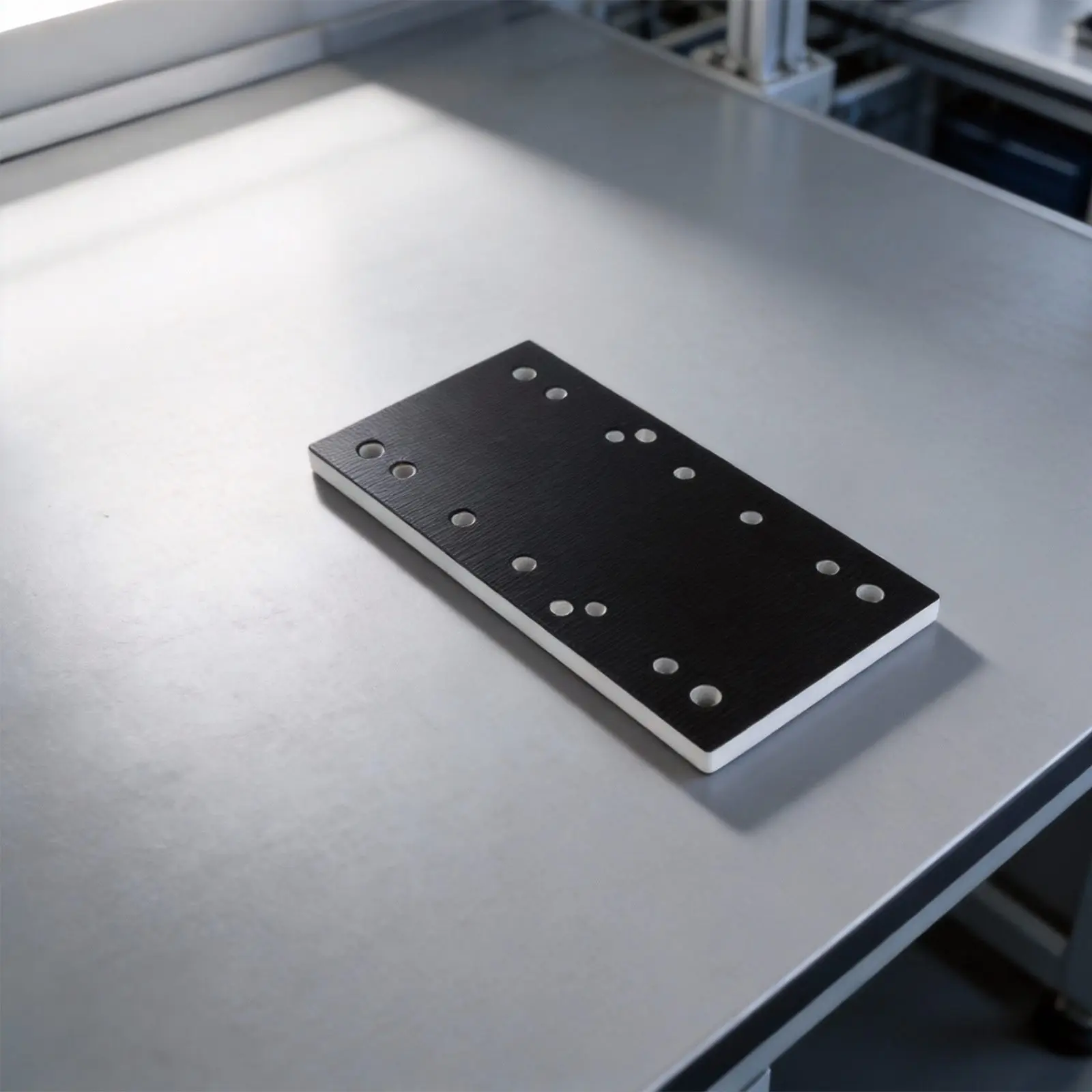 Square grinding pad 225x115mm with 10 suction holes and 6 holes for dust control and sanding replacement for power tools