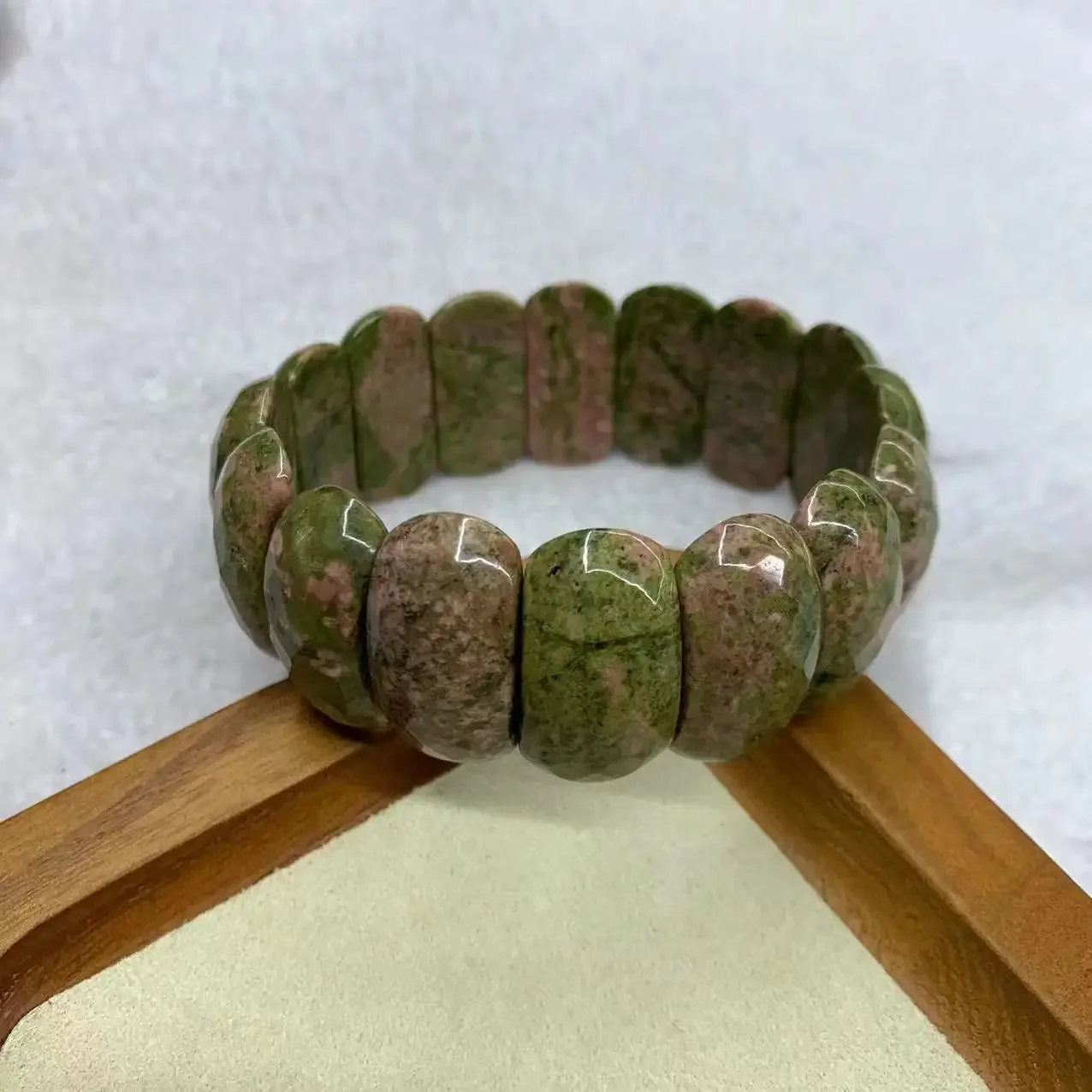 Natural Unakite Stone Beads Bracelet Simple Energy Stone Academic Magnetic Field Jewelry for Women for Men Wholesale