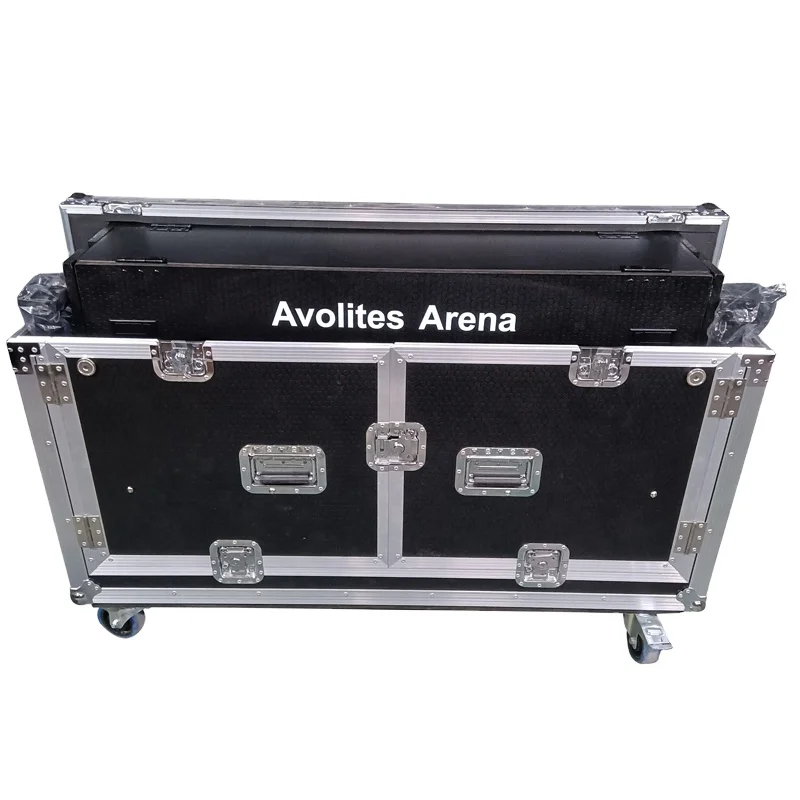 Standard Foldable Series Flight Case For Arena Lighting Console Hydraulic Flip Case Mixer Case With Laptop Holder