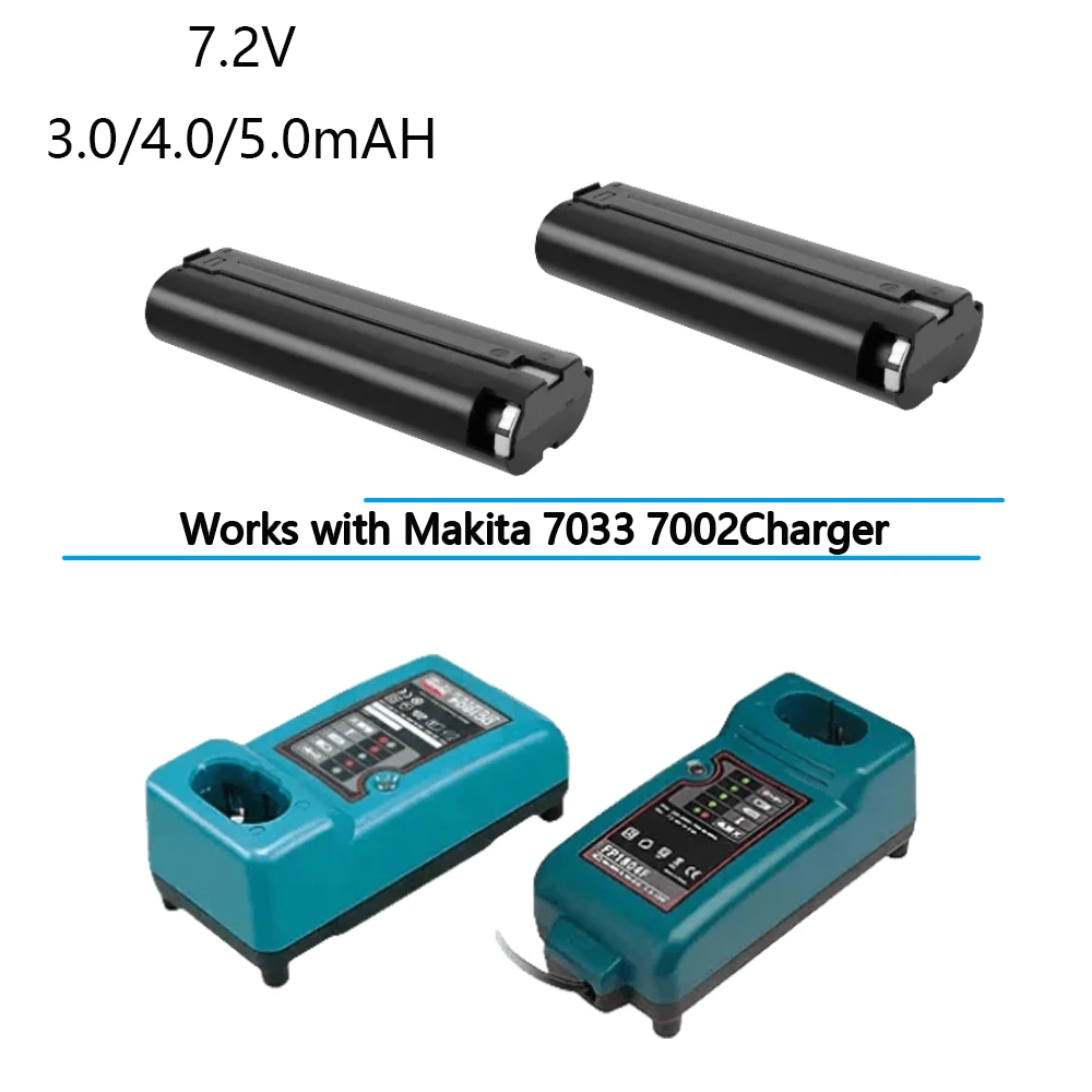 Batería de herramienta eléctrica para Taladro Inalámbrico, 7,2 V, 3,0/4,0/5.0Ah, para MAKITA 7033, B7000, 7002, 7000, 632003, 191679-2, 192532-9,-2