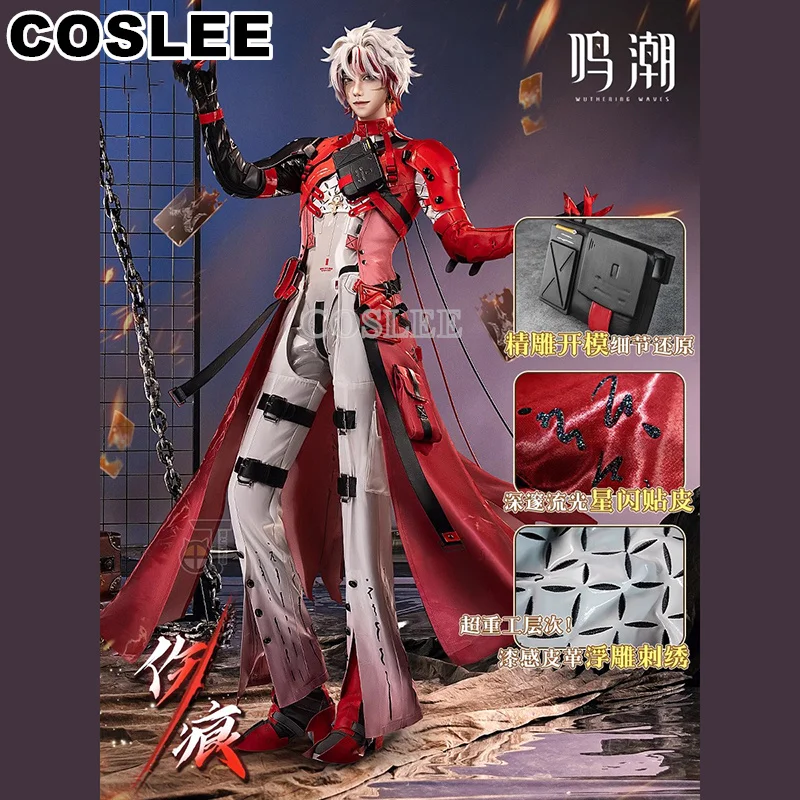 COSLEE Bomb Cosplay Costume Wuthering Waves Shanghen Fashion Handsome Uniform Halloween Party Outfit Game Suit Men Clothing S-XX