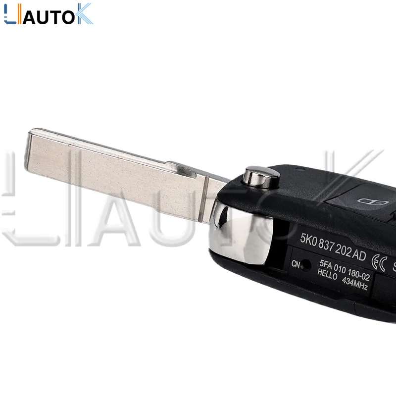 Remote Car Key Flip For Volkswagen for VW Jetta 6 Tiguan 2 Passat Golf 4 5 6 Beetle Eos Rapid for Skoda Octavia 434MHz ID48 Hu66 view 4
