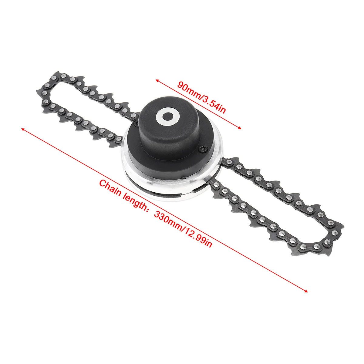 Cabezal de corte con cadenas helicoidales instaladas con cadenas helicoidales instaladas Desbrozadora de acero Cortacésped para jardín/agrícola