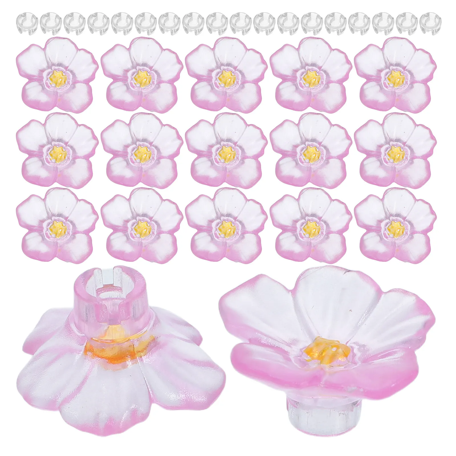 

80Pcs Cherry Blossom Fairy Light Bulb Covers Flower-Inspired Romantic Lamp Shades for Wedding Birthday Party Bedroom Garden