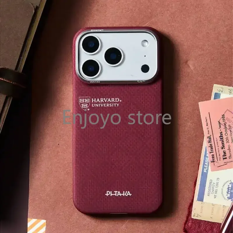 2026 PITAKA Harvard Licensed Air Aramid Fiber Case  for IPhone 18 17 Pro / Promax PitaTap Camera Button MagSafe Magnetic Cover