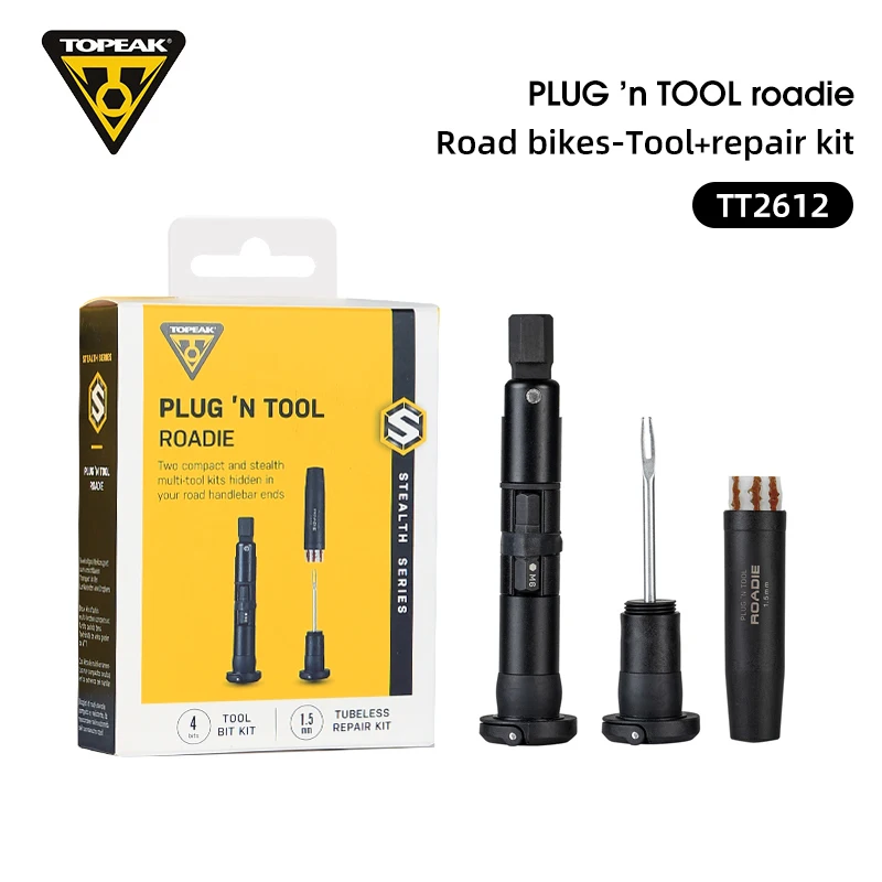 

Topeak Bicycle Multifunctional Repair Tool Set MTB Road Bike Hidden Handle Tool Kit Tubeless Tire Insert Plug Rubber Bacon Strip