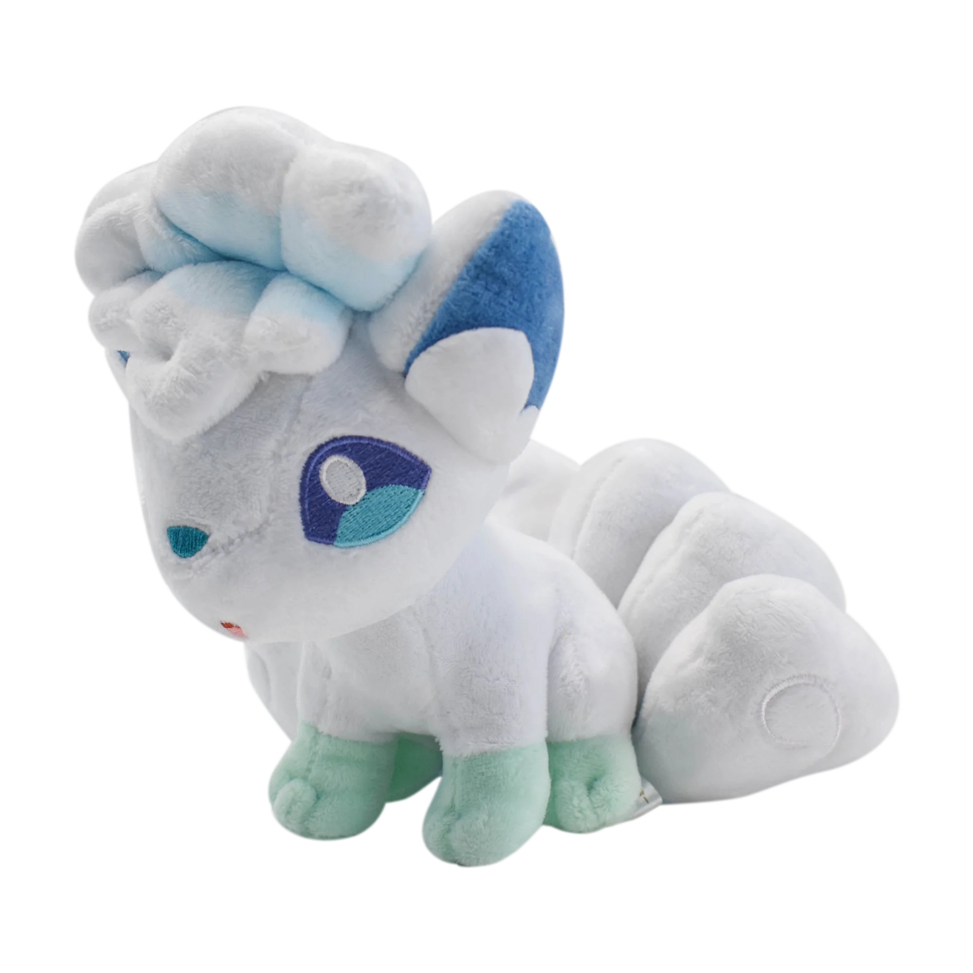 Brinquedo de pelúcia para presente colecionável, Alola Vulpix Plush Toys, personagem bonito dos desenhos animados, preto, 9"