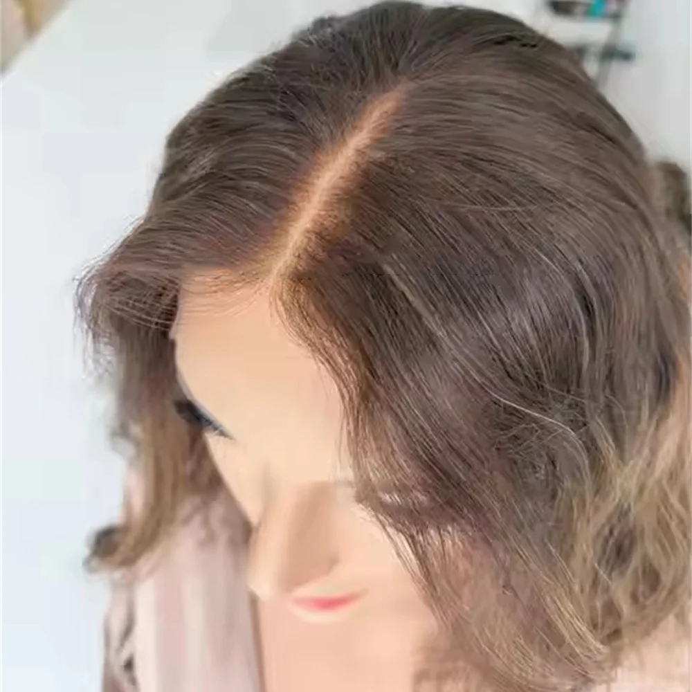 

Premium Quality Brunette Blonde Highlights Synthetic Wig Luxury HD Lace Front Wig for Women 13x4 Pre Plucked Hairline Girls Gift