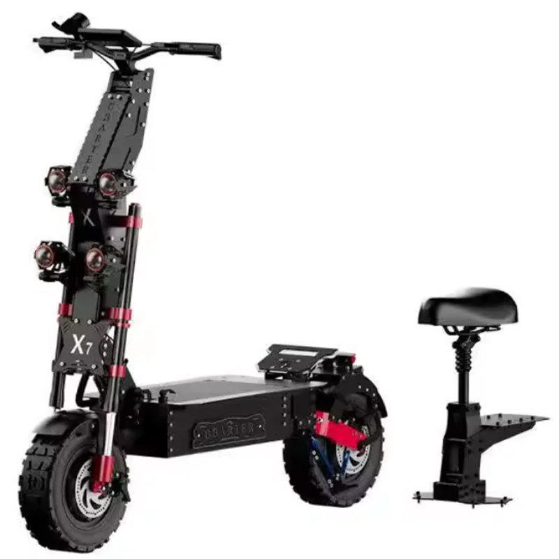 

OBARTER-X7 Smart Electric Scooter - 14 Inch Off-Road Tires, 4000W*2 Dual Motors, 60V 60Ah Battery, 90Km/h Max Speed, 120kg Capac