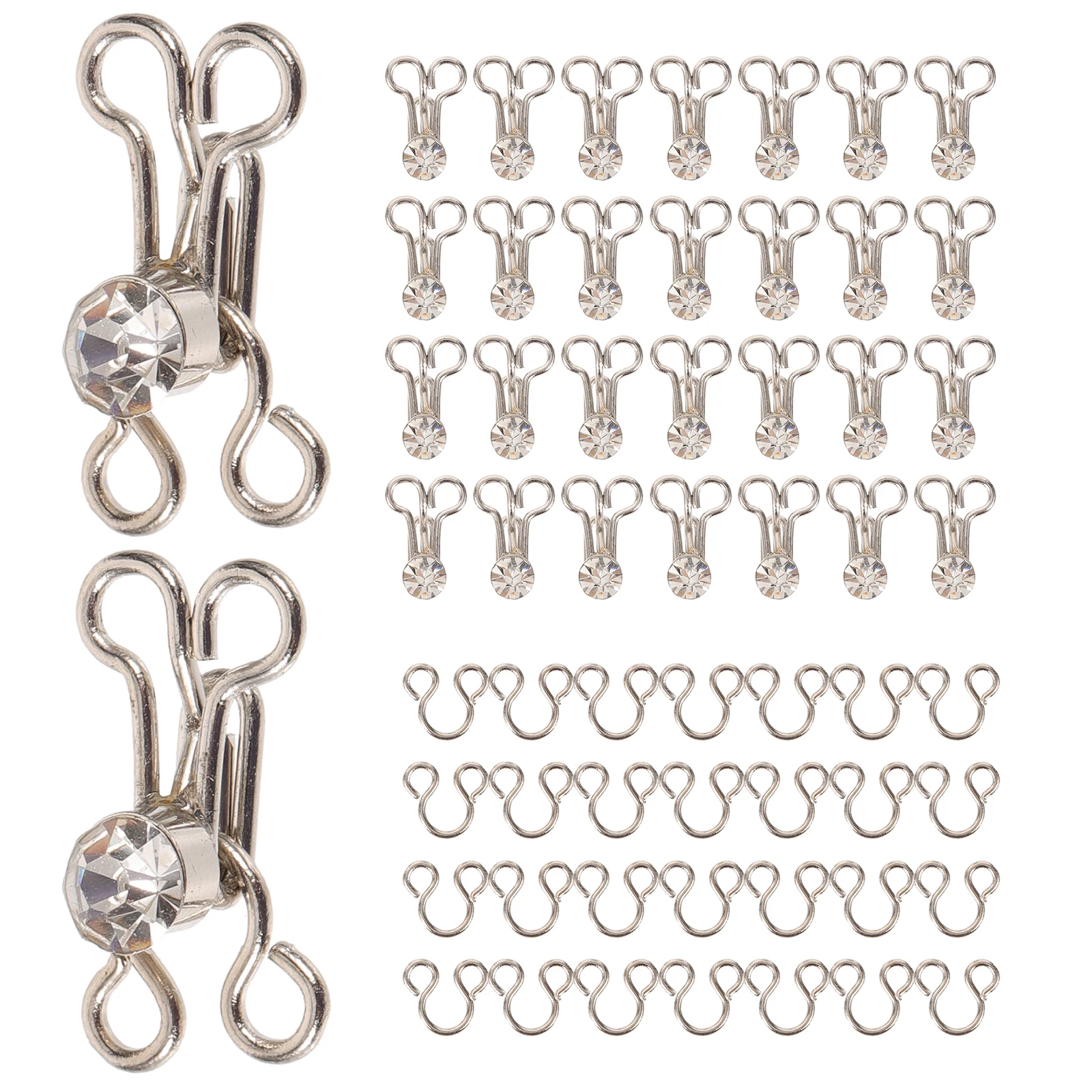 

20Pcs Eye Closure Hooks Invisible Fasteners for Bra Clothes Pants Sewing Accessories Sewing Hook