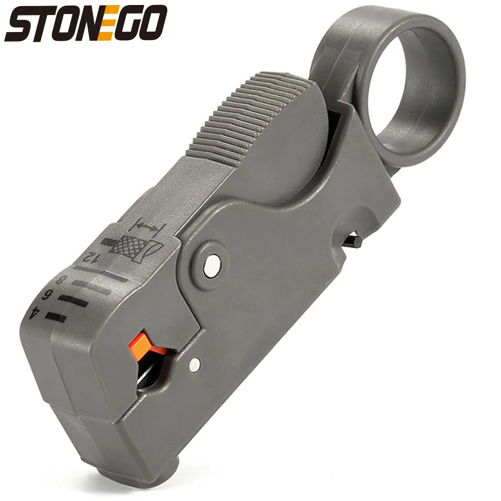 

STONEGO 1PC Double Blades Wire Stripper Cable Cutter - Automatic Stripping Pliers - Tools