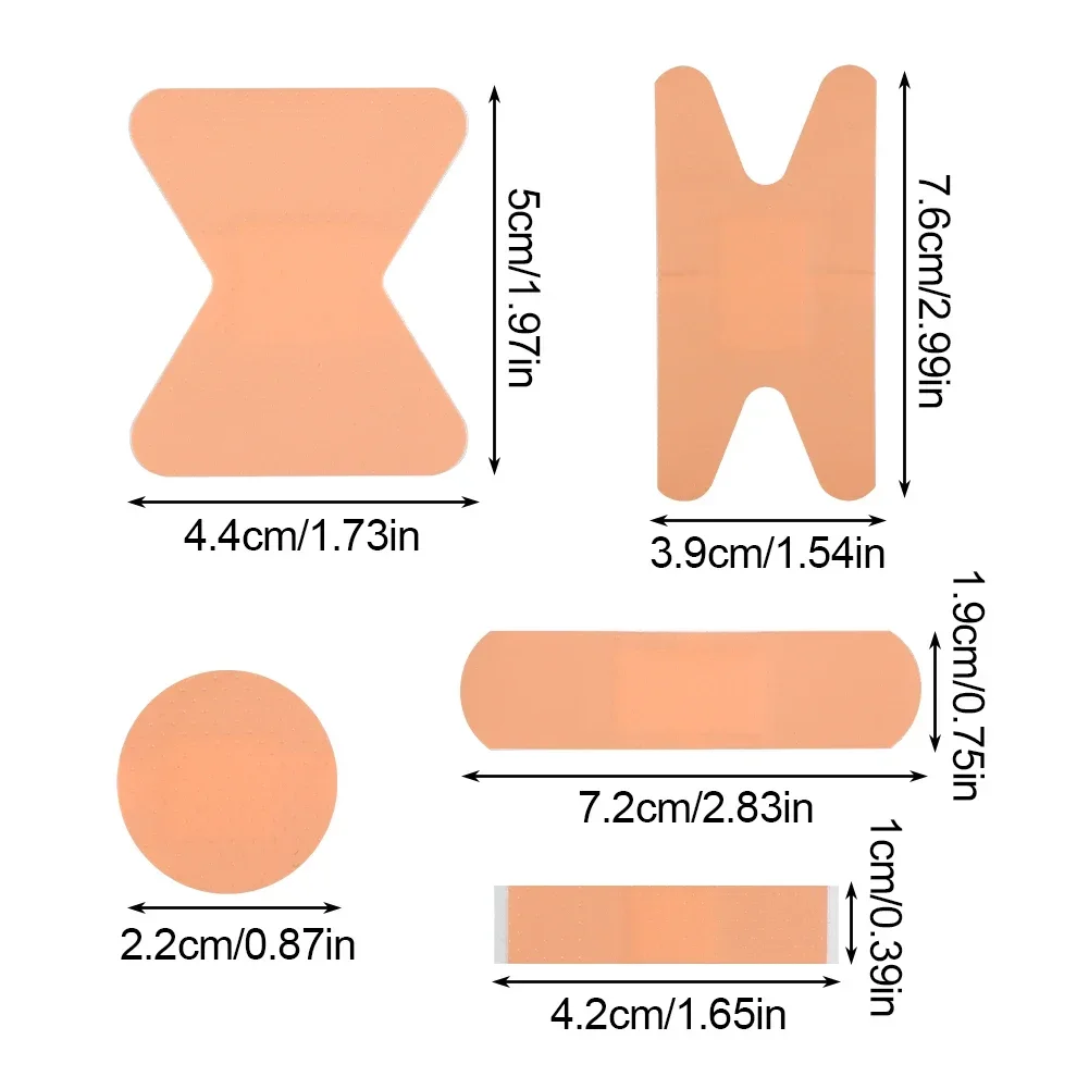 Bandes Adhésives pour Plâtre de Premiers Secours, de Différentes Formes, Bandage Médical, Étanche, 100 Pièces