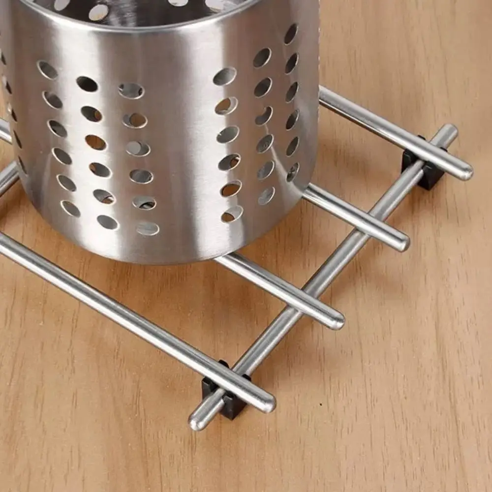 Non-Slip Feet Stainless Steel Trivets Heat Resistant Durable Trivets Cooling Racks Silver Baking Pans Holder For Kitchen