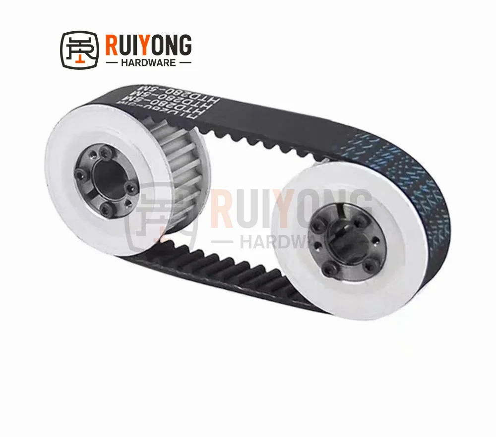 HTD5M 45T 46T 48Teeth Keyless Bushing Timing Pulley  Expansion Sleeve Synchronous Wheel for Belt Width 10/15/20/25mm
