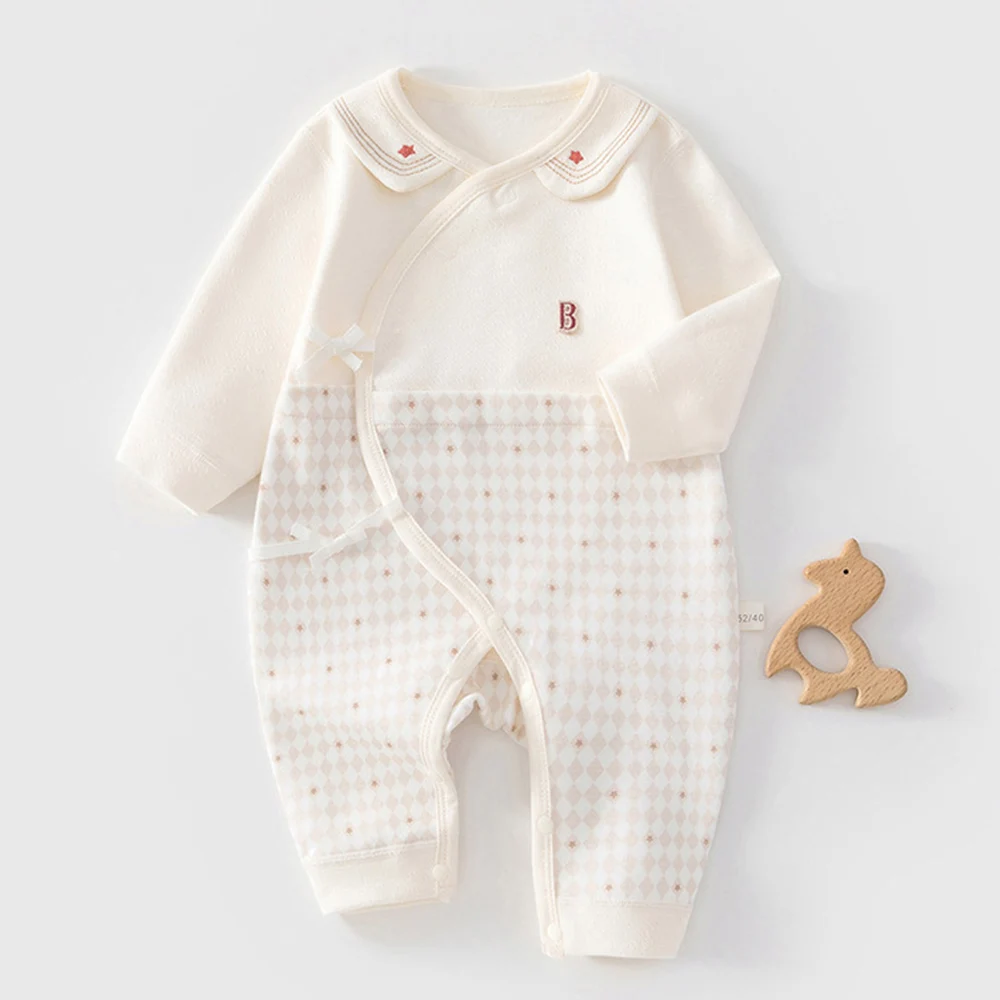 

Baby Clothes For Newborns Cotton Patchwork Spring Autumn Unisex Long Sleeve Baby Rompers For Boys Girls 0 To 6 Months