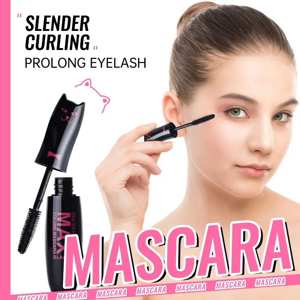 Curling Cat Volume Mascara High Quality Thickening Waterproof Eyes Makeup Tool Lengthening Sweat-Resistant Mascara