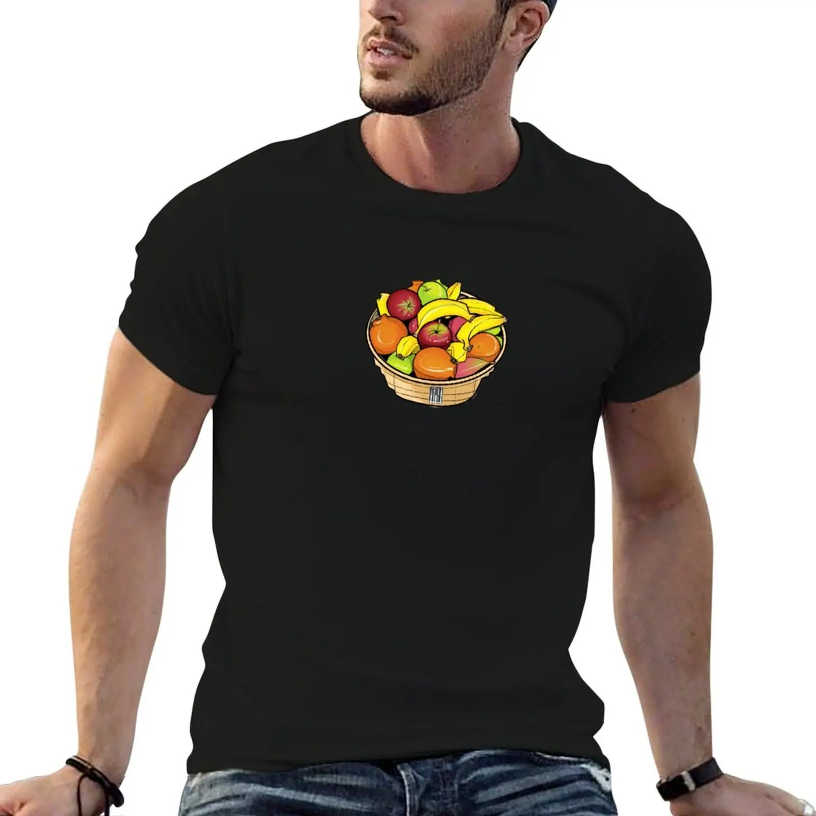 

funny T-Shirt BASKET FRUIT man cotton funny t shirts shirts for t man