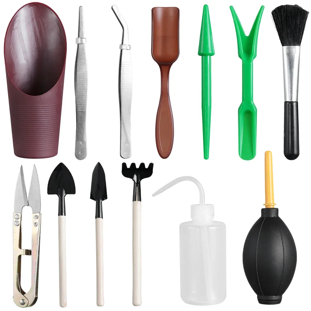 

13pcs Mini Garden Hand Tools Transplanting Outdoor Bonsai Tools Planting Flower Succulent Miniature Gardening Tools