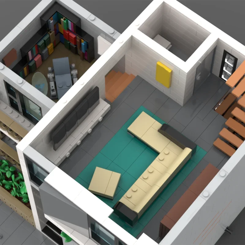 3031pcs Moc Moderne Luxe Herenhuis DIY Bouwstenen – Verfijnde 3D Architectuur Onderwijs Model Cadeau