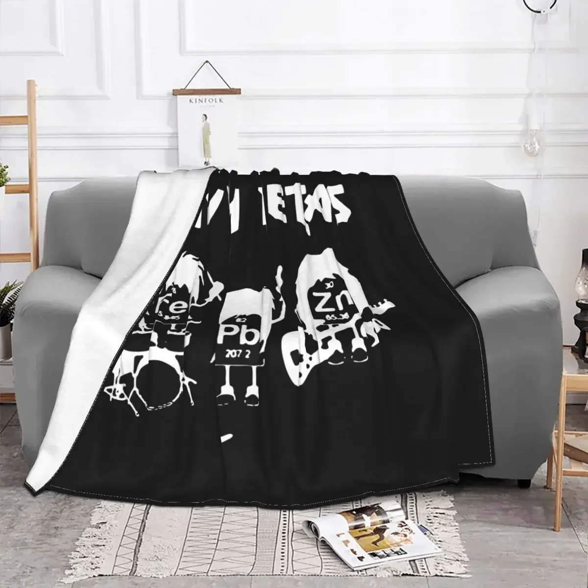 Heavy Metals Chemist Flannel Throw Blanket Science Elements Periodic Table Blanket for Home Bedroom Warm Bedspread