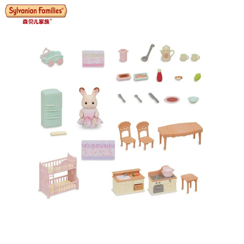 New Sylvanian Families Rural Furniture Series Action Figure Collectible Doll Anime Figures Room Decoration Families Gift Toys