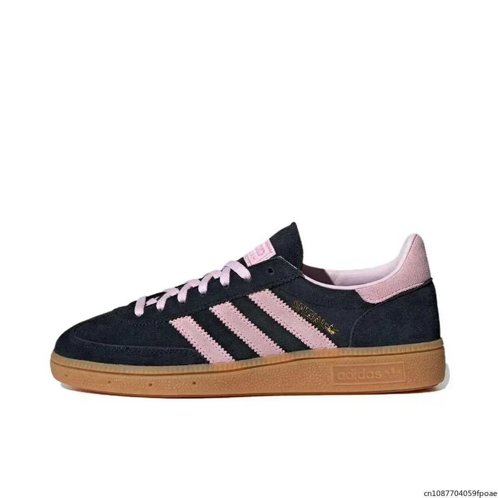 Adidas Handball Spezial Core Black Clear Pink Gum (Women's) IE5897 Suede  Comfortable Anti-slip Sneakers Women Adidas Shoes Men