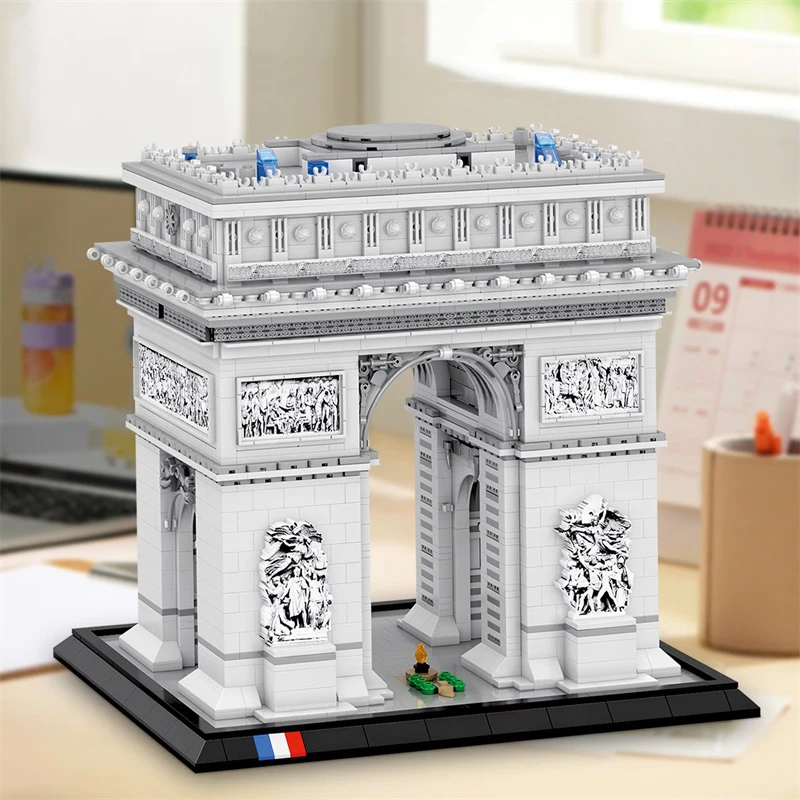 

3381PCS Arc de Triomphe Building Blocks Paris Landmark Building Model Bricks Desktop Ornaments Kids DIY Toys Holiday Idea Gifts