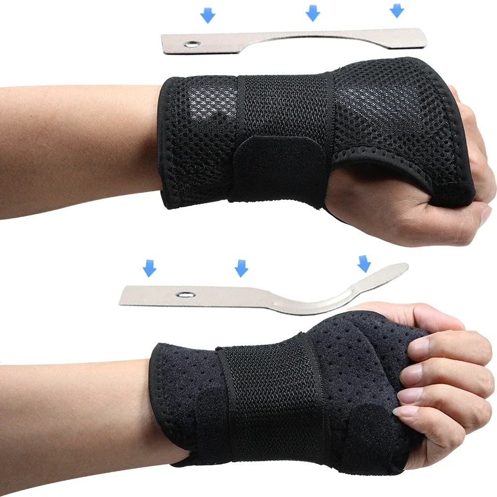 Carpal Tunnel Wrist Brace for Men Women, Adjustable Wrist Support Wrist Compression Wrap for Tendinitis Arthritis Pain Relief