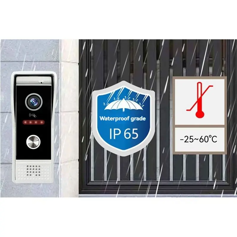 [HOT!A34R】 TUYA Wifi Video Doorbell Intercom System With 10Inch Touch Monitor Security Protection For Villa Home Access