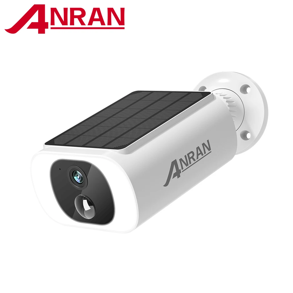 ANRAN 2K Solar Security Camera 3MP Outdoor Wireless 2.4G WIFI Camera Battery Camera Floodlight Color Night Vision Can't Add NVR