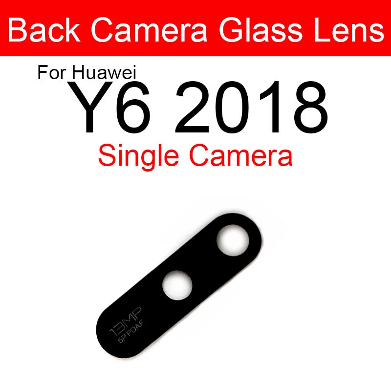 Back Rear Camera Glass Lens With Sticker For Huawei Y5 Y6 Y7 Y9 Pro Prime 2017 2018 2019 Dual Single Main Camera Glass Lens